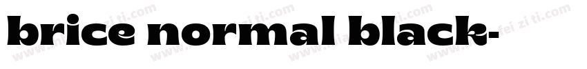 brice normal black字体转换